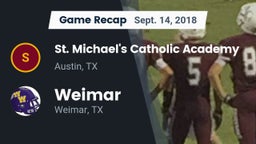 Recap: St. Michael's Catholic Academy vs. Weimar  2018
