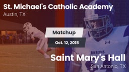 Matchup: St. Michael's vs. Saint Mary's Hall  2018