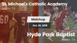 Matchup: St. Michael's vs. Hyde Park Baptist  2018
