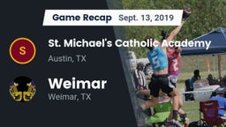 Recap: St. Michael's Catholic Academy vs. Weimar  2019