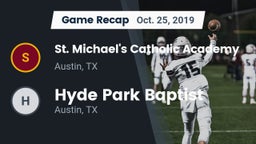 Recap: St. Michael's Catholic Academy vs. Hyde Park Baptist  2019
