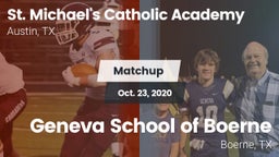 Matchup: St. Michael's vs. Geneva School of Boerne 2020