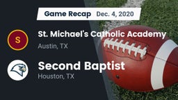 Recap: St. Michael's Catholic Academy vs. Second Baptist  2020