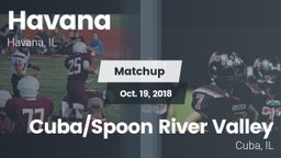 Matchup: Havana  vs. Cuba/Spoon River Valley  2018