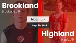 Matchup: Brookland High Schoo vs. Highland  2016
