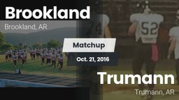 Matchup: Brookland High Schoo vs. Trumann  2016
