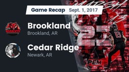 Recap: Brookland  vs. Cedar Ridge  2017