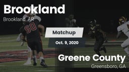 Matchup: Brookland High Schoo vs. Greene County  2020