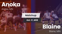 Matchup: Anoka  vs. Blaine  2018