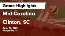 Mid-Carolina  vs Clinton, SC Game Highlights - Aug. 25, 2022