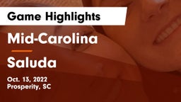 Mid-Carolina  vs Saluda  Game Highlights - Oct. 13, 2022