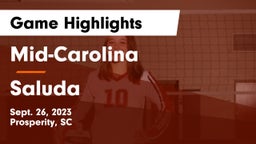 Mid-Carolina  vs Saluda  Game Highlights - Sept. 26, 2023