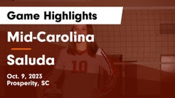 Mid-Carolina  vs Saluda  Game Highlights - Oct. 9, 2023