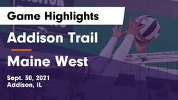 Addison Trail  vs Maine West  Game Highlights - Sept. 30, 2021