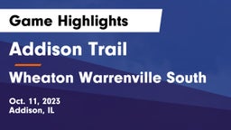 Addison Trail  vs Wheaton Warrenville South Game Highlights - Oct. 11, 2023