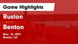 Ruston  vs Benton  Game Highlights - Nov. 15, 2021