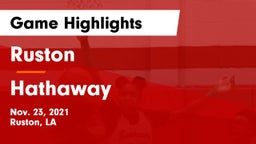 Ruston  vs Hathaway  Game Highlights - Nov. 23, 2021