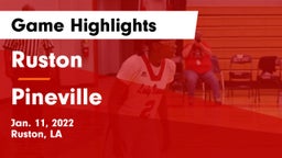 Ruston  vs Pineville  Game Highlights - Jan. 11, 2022