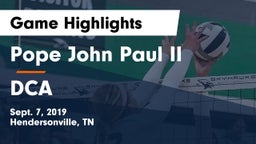 Pope John Paul II  vs DCA Game Highlights - Sept. 7, 2019