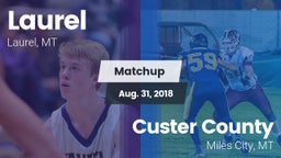 Matchup: Laurel  vs. Custer County  2018