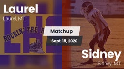 Matchup: Laurel  vs. Sidney  2020