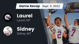 Recap: Laurel  vs. Sidney  2022