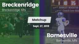 Matchup: Breckenridge High vs. Barnesville  2019