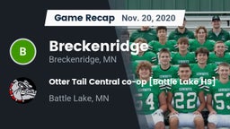 Recap: Breckenridge  vs. Otter Tail Central co-op [Battle Lake HS] 2020