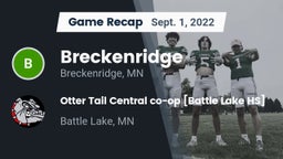 Recap: Breckenridge  vs. Otter Tail Central co-op [Battle Lake HS] 2022