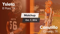 Matchup: Ysleta  vs. Canutillo  2016