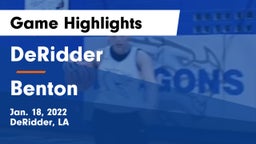 DeRidder  vs Benton  Game Highlights - Jan. 18, 2022