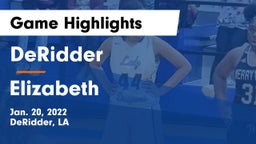 DeRidder  vs Elizabeth  Game Highlights - Jan. 20, 2022