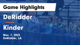 DeRidder  vs Kinder  Game Highlights - Nov. 7, 2023