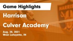 Harrison  vs Culver Academy Game Highlights - Aug. 28, 2021