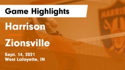 Harrison  vs Zionsville  Game Highlights - Sept. 14, 2021