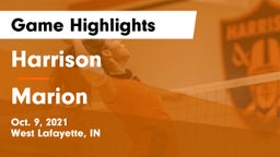 Harrison  vs Marion  Game Highlights - Oct. 9, 2021