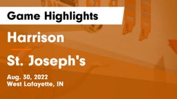 Harrison  vs St. Joseph's  Game Highlights - Aug. 30, 2022