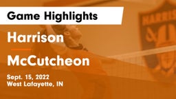 Harrison  vs McCutcheon  Game Highlights - Sept. 15, 2022