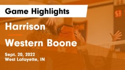 Harrison  vs Western Boone  Game Highlights - Sept. 20, 2022