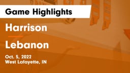 Harrison  vs Lebanon  Game Highlights - Oct. 5, 2022