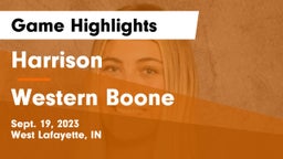 Harrison  vs Western Boone  Game Highlights - Sept. 19, 2023