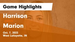 Harrison  vs Marion  Game Highlights - Oct. 7, 2023