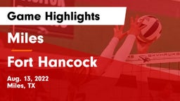 Miles  vs Fort Hancock Game Highlights - Aug. 13, 2022