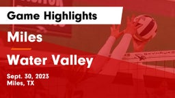 Miles  vs Water Valley  Game Highlights - Sept. 30, 2023