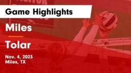 Miles  vs Tolar  Game Highlights - Nov. 4, 2023