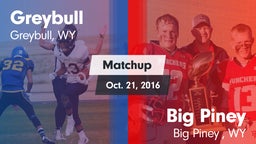 Matchup: Greybull  vs. Big Piney  2016