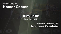Matchup: Homer-Center High vs. Northern Cambria  2016