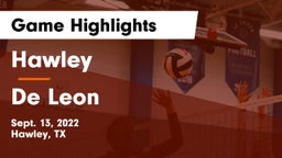 Hawley  vs De Leon  Game Highlights - Sept. 13, 2022