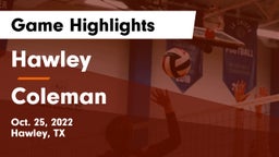 Hawley  vs Coleman  Game Highlights - Oct. 25, 2022