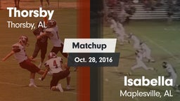 Matchup: Thorsby  vs. Isabella  2016